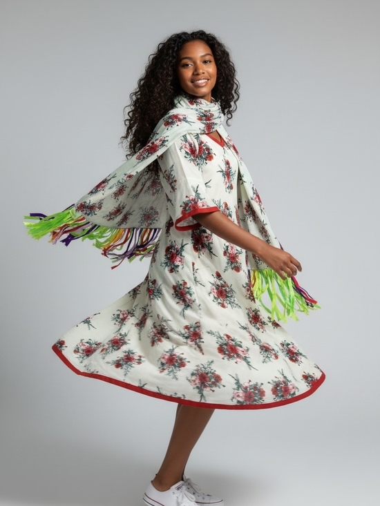 Other - Girls Aboriginal Dress With Ribbon Shawl 4592